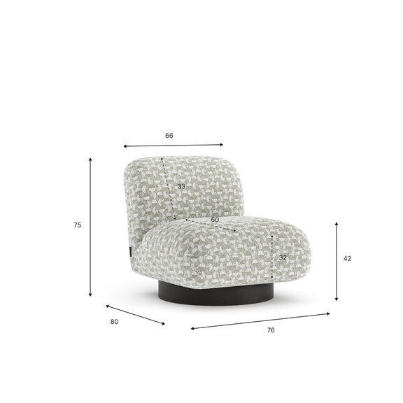 Fotel Onde z obrotową podstawą