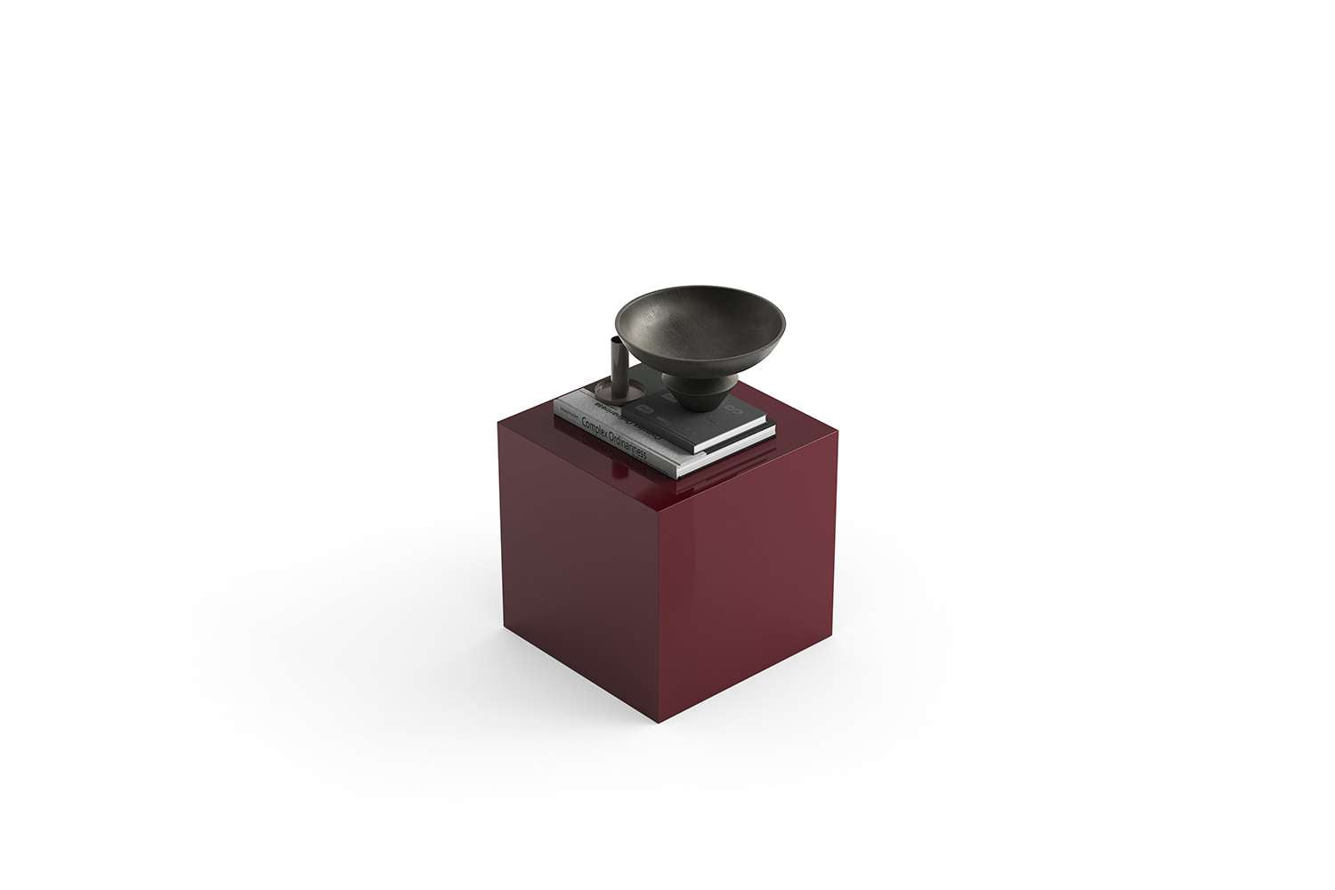 Stolik Pomocniczy KOVU - Bordowy